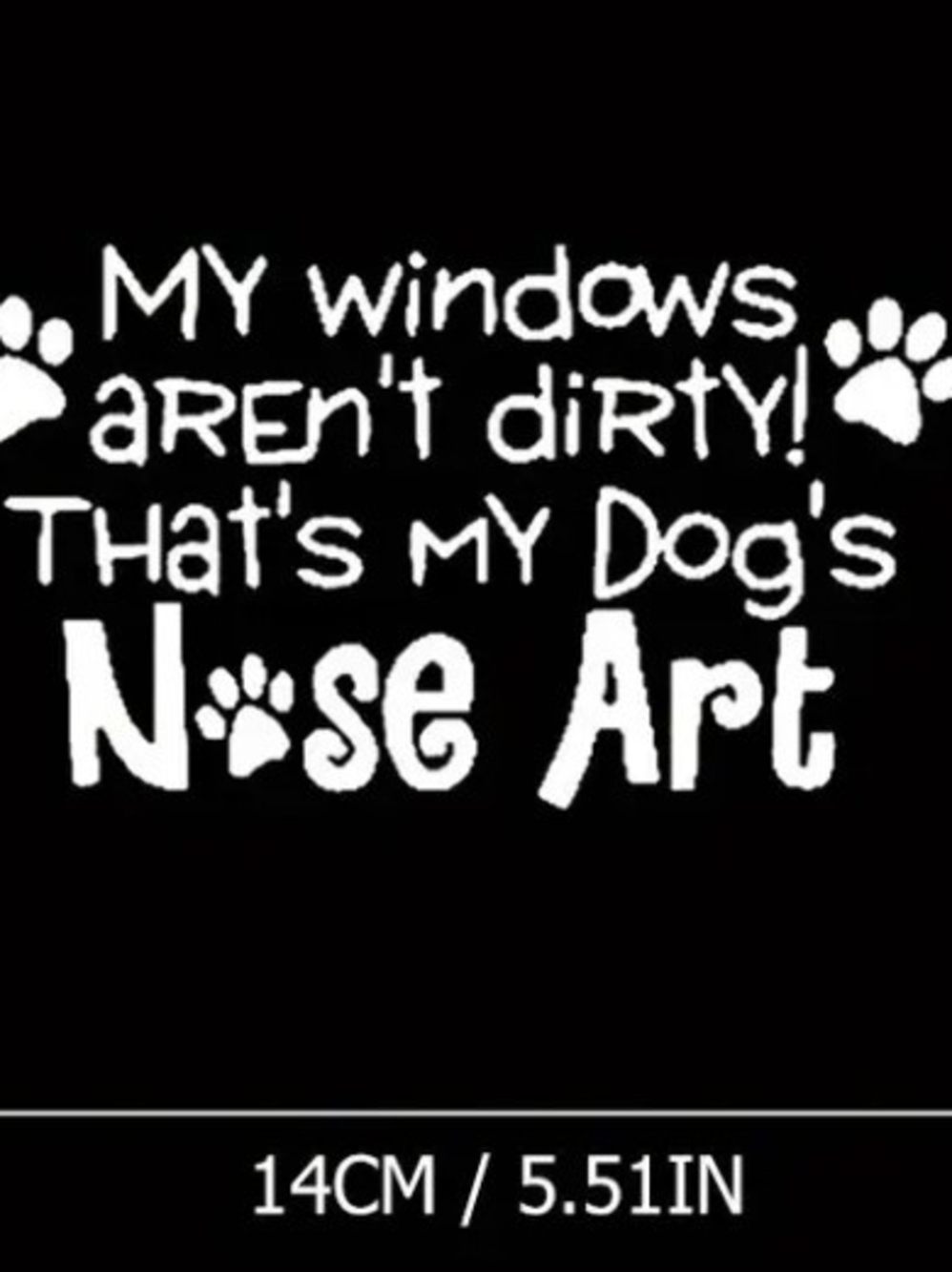 Dog Nose Art Window Sticker Decal - White
